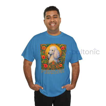 White Poodle Vintage Graphic T-Shirt – Unisex Cotton Tee for Dog Lovers T-Shirt