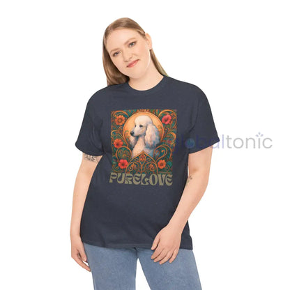 White Poodle Vintage Graphic T-Shirt – Unisex Cotton Tee for Dog Lovers T-Shirt