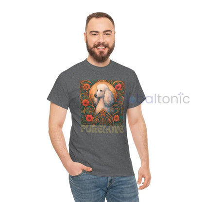 White Poodle Vintage Graphic T-Shirt – Unisex Cotton Tee for Dog Lovers T-Shirt