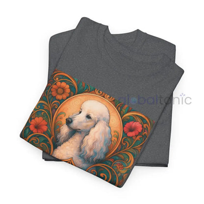 White Poodle Vintage Graphic T-Shirt – Unisex Cotton Tee for Dog Lovers T-Shirt