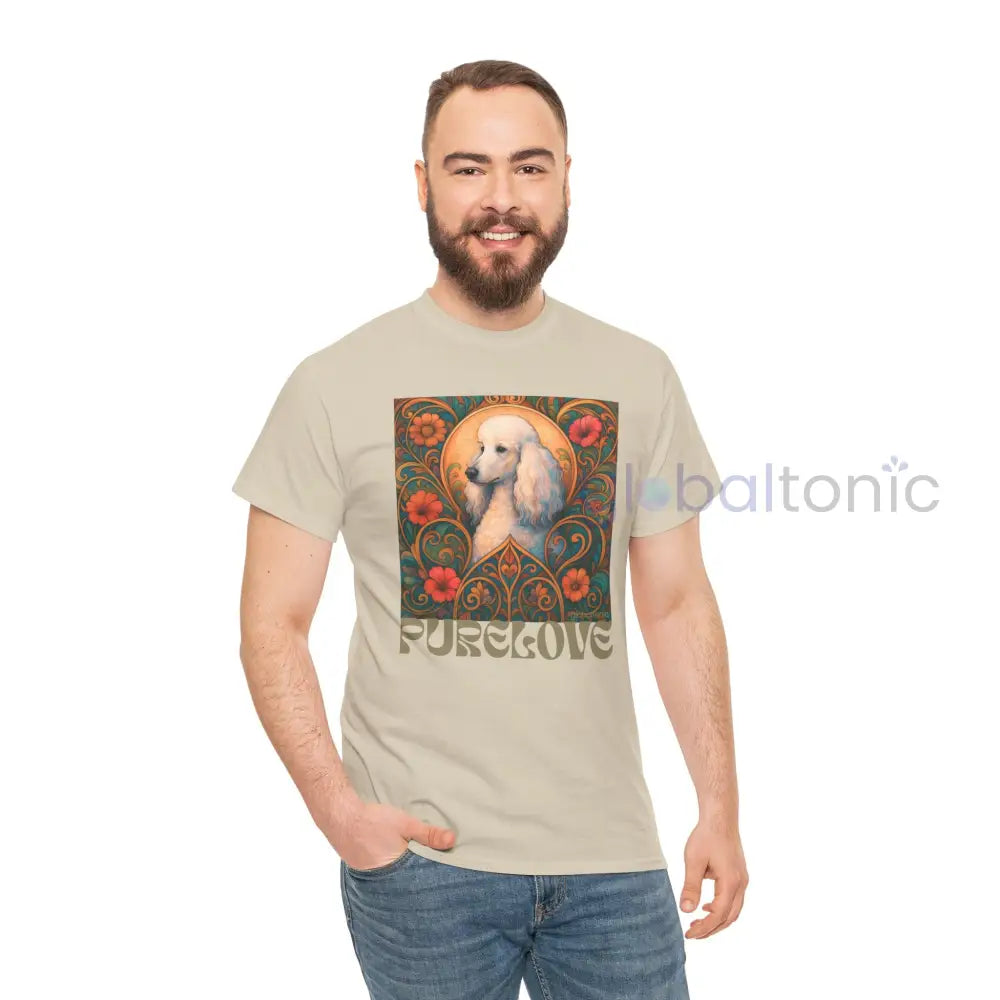 White Poodle Vintage Graphic T-Shirt – Unisex Cotton Tee for Dog Lovers T-Shirt